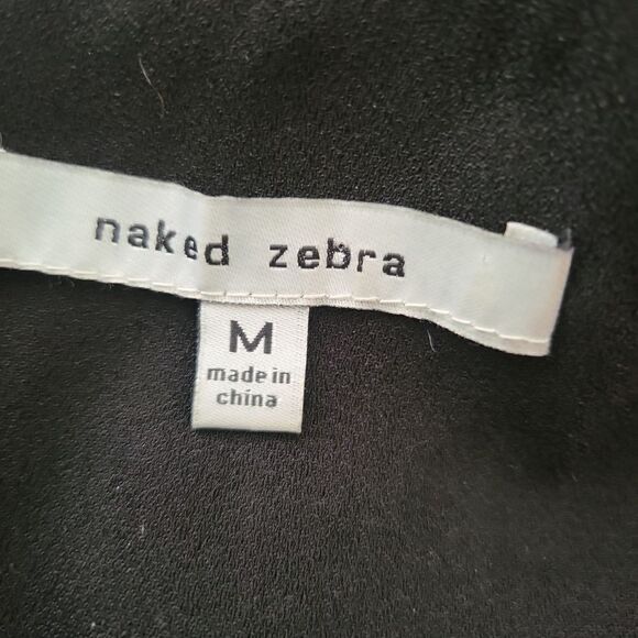 Naked Zebra black long sleeve fluted sleeve dress - Picture 5 of 6